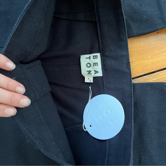 Beaton utility pants, black denim, size 6 - Picture 3 of 9